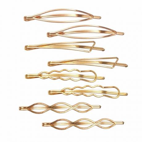 Messen Saç Tokası Seti Geometrik Saç Klipleri Metal Firkete Minimalist Saç Şekillendirici Takı Saç Kelepçeleri Aksesuarları Kız Kadınlar için Tokalarım Altın Bobby Pin (8 Parça, Stil 7)