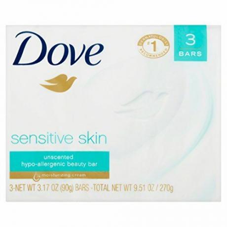 Dove Sensitive Skin Beauty Bar, Kokusuz, 3 Adet, 1'li Paket