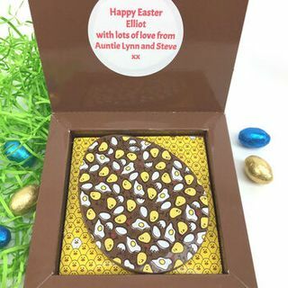 Kişiselleştirilmiş Mesaj Çikolata Sarı Civciv Paskalya Yumurtası