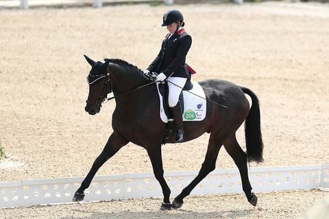 rio de janeiro, brezilya 15 Eylül büyük Britanya'nın natasha baker, binicilik terbiye bireysel şampiyonluk testi sınıf ii final sırasında onboard cabral rio de janeiro, brezilya fotoğraf olimpiyat binicilik merkezinde 8 Eylül 2016, rio de janeiro, brezilya fotoğraf alexandre loureirogetty tarafından 8. gün Görüntüler