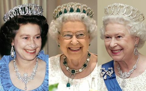 Kraliçe Elizabeth, taç, Vladimir, zümrüt, inciler