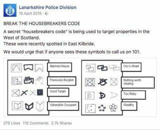 Lanarkshire Polis Bölümü housebreakers kodu