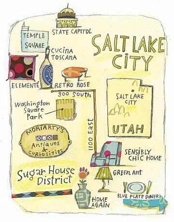 Resimli Salt Lake City Haritası